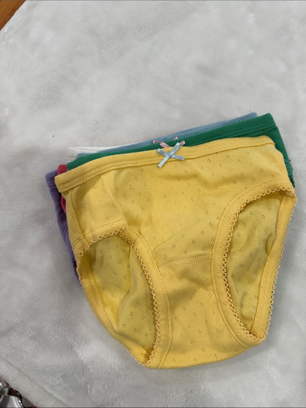 Boden Girls' Cotton Briefs - Purple, Green, Yellow, Pink, Blue, Red, Cream - Picture 8 of 11